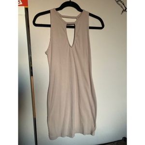 Kendall and Kylie cream bodycon dress